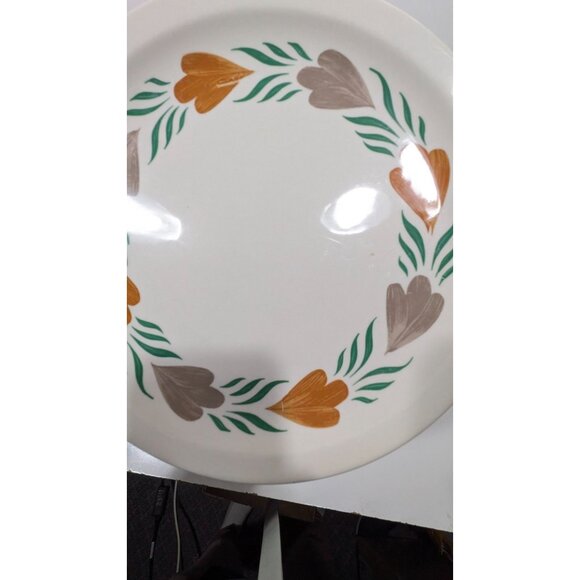 Syracuse China CHANTILLY Plate Orange Green Vintage - Picture 7 of 10